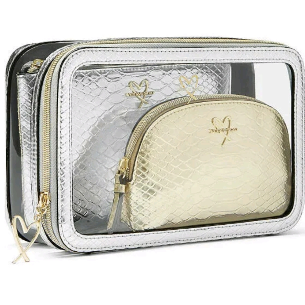 Victoria's Secret Python Nesting Bag Trio Metallic - image 1